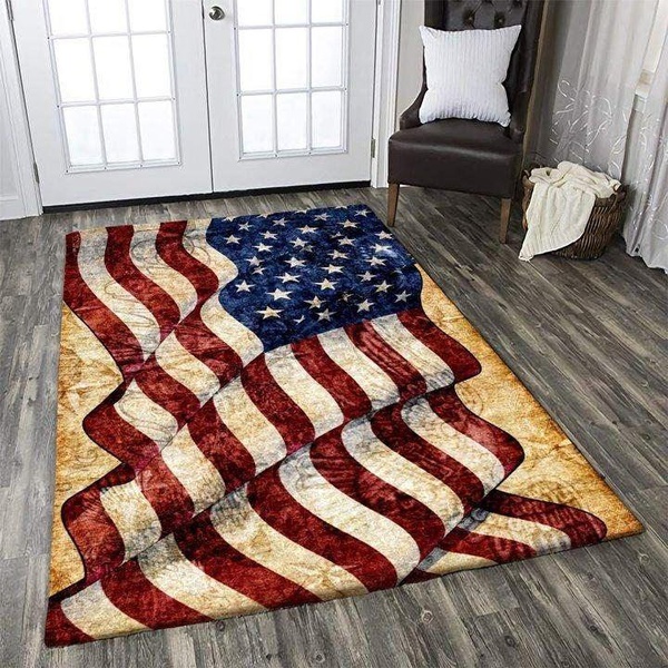 American Flag Area Rug Football Livi …