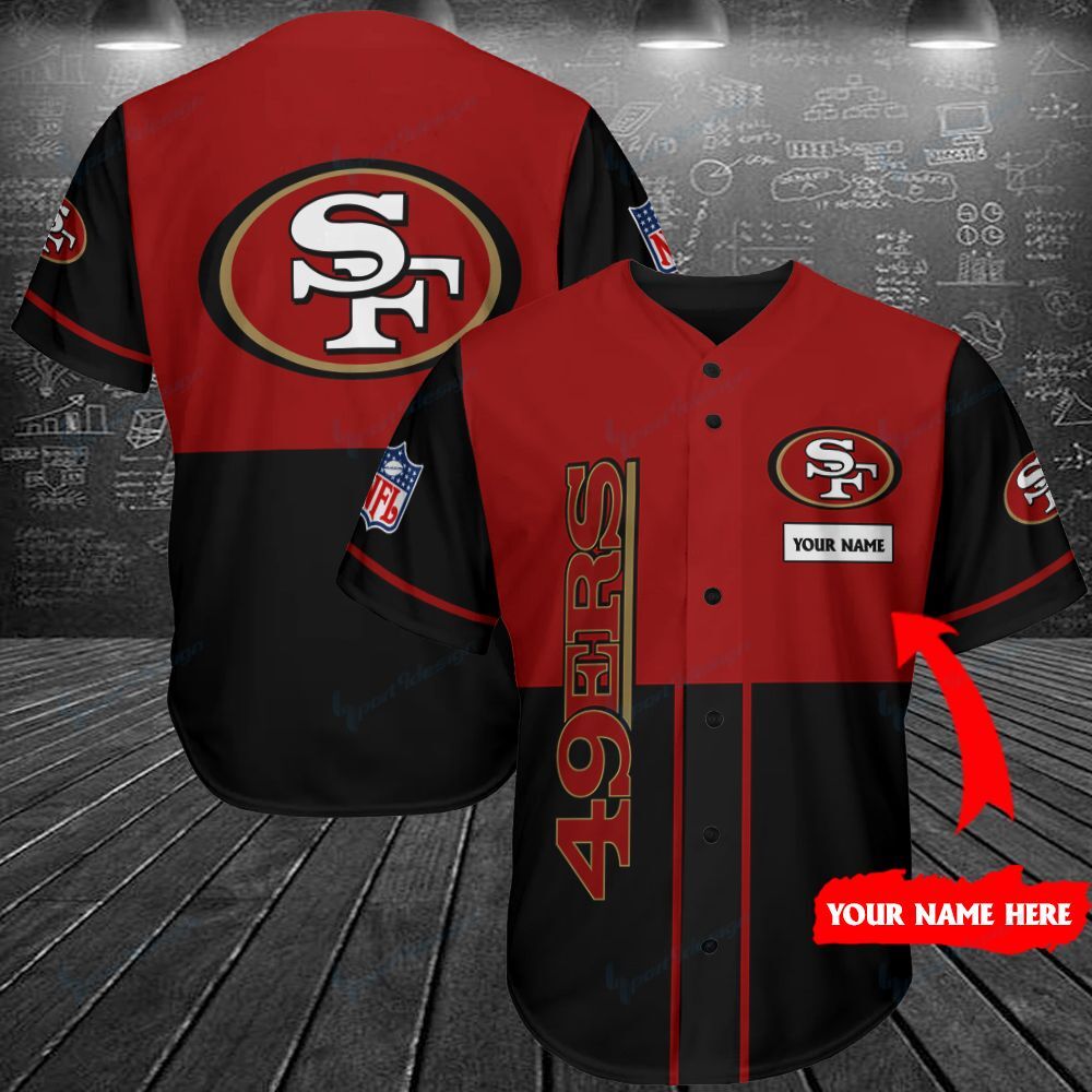 San Francisco 49ers Personalized Baseball Jersey Shirt 158