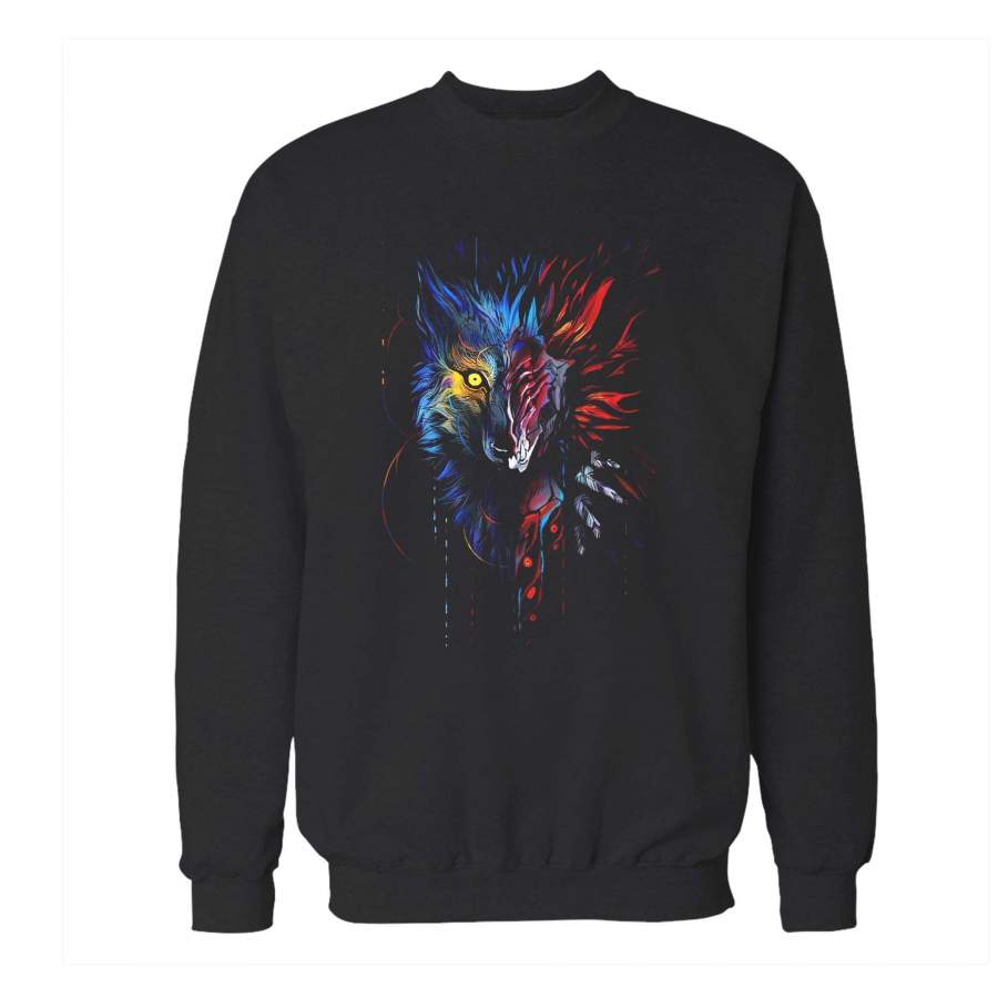 Wolf Abstract Animals Sweatshirt