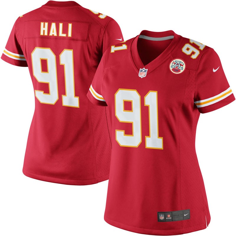 Women Tamba Hali #91 Kansas City Chiefs Red Home Limited Jersey