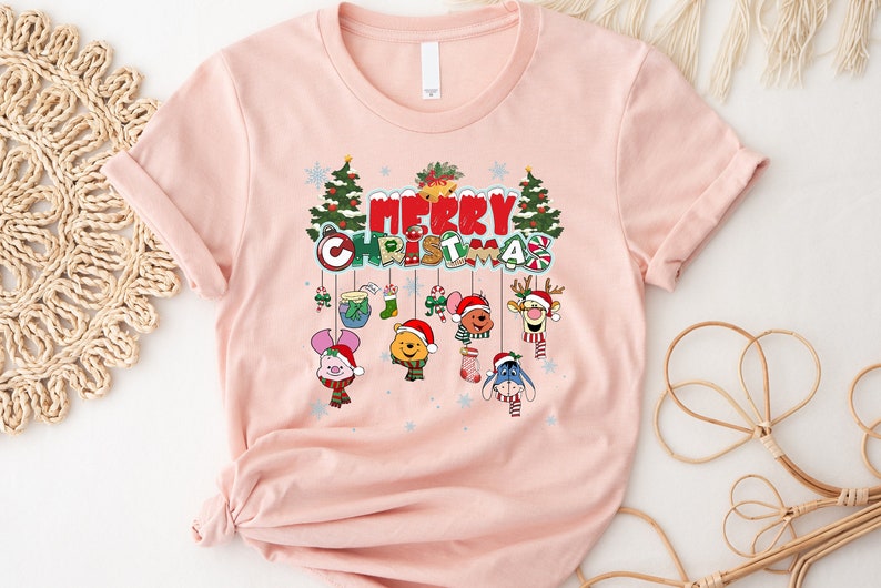 Merry Christmas Winnie The Pooh Shirt, Family Christmas Shirt, Christmas Gifts, Merry Christmas Shirt - Teeshirtsummer Christmas Gift