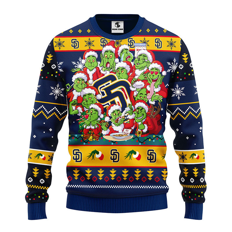 San Diego Padres 12 Grinch Xmas Day Christmas Ugly Sweater