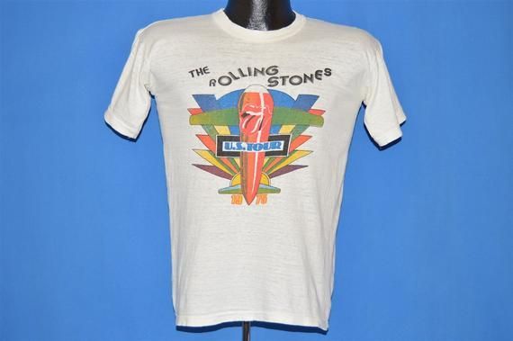 70S Rolling Stones 1975 Us Tour Shirt