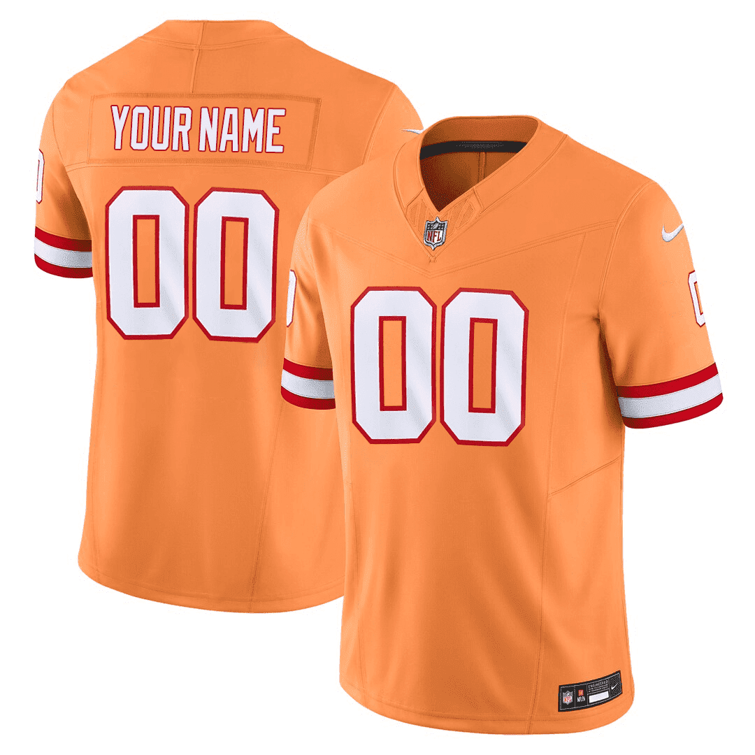 Buccaneers Throwback Limited Custom Jersey All Stitched