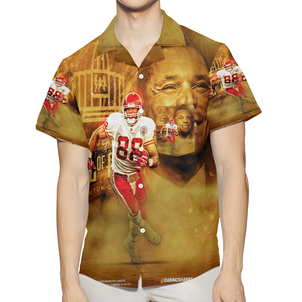 Kansas City Chiefs Tony Gonzalez 88 3D All Over Print Summer Beach Hawaiian Shirt With Pocket