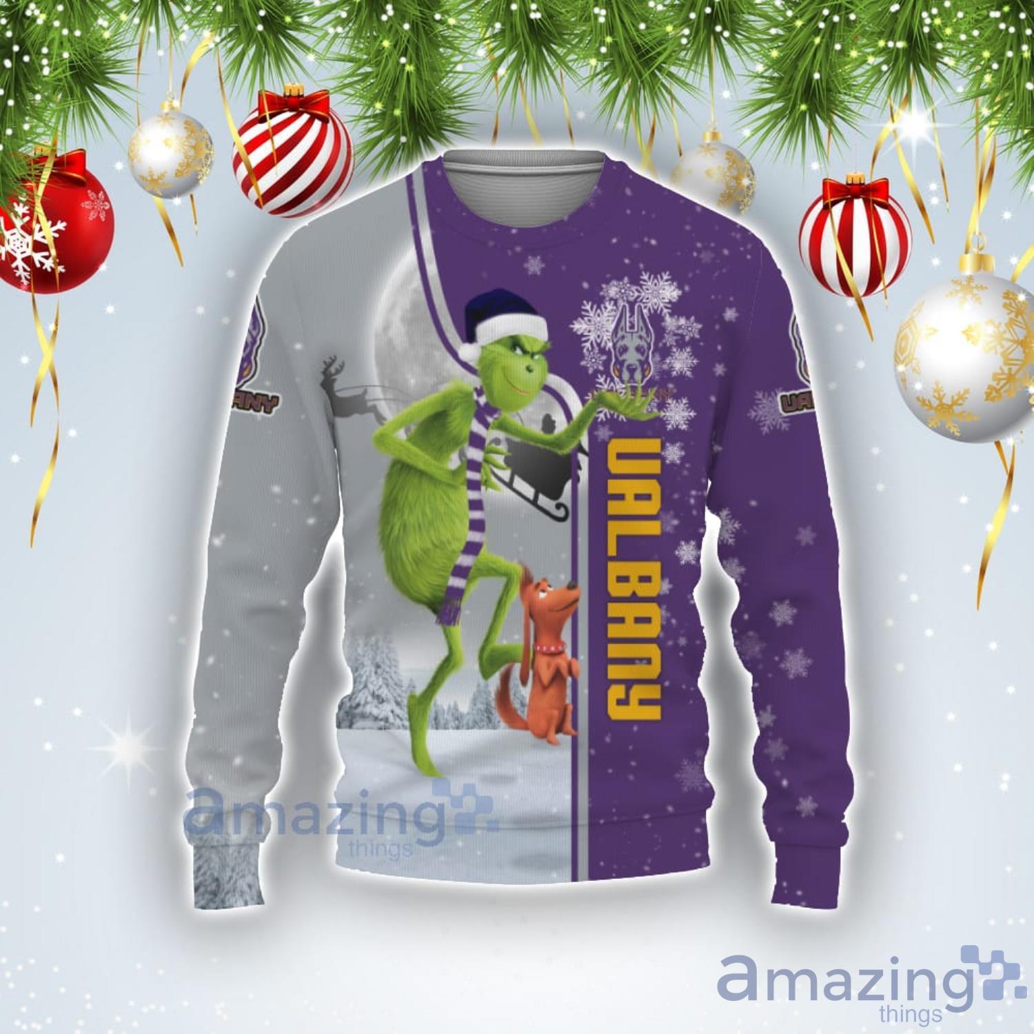 Albany Great Danes Grinch Gift For Fan Ugly Wool Sweater Christmas