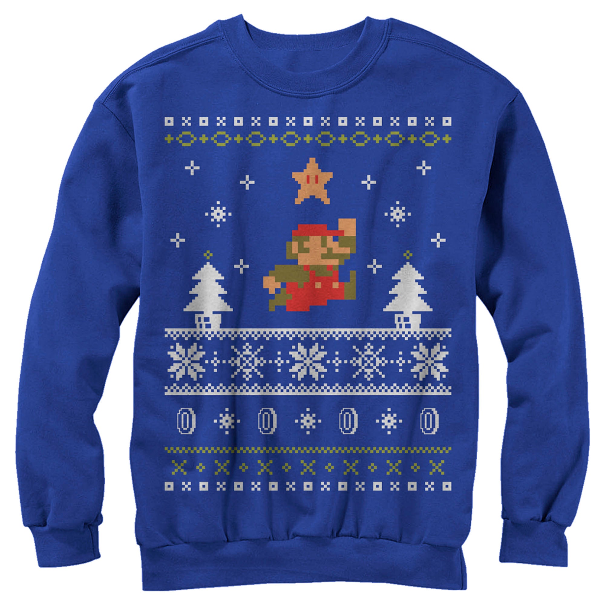 Nintendo Men’S Mario Ugly Christmas Sweater  Sweatshirt