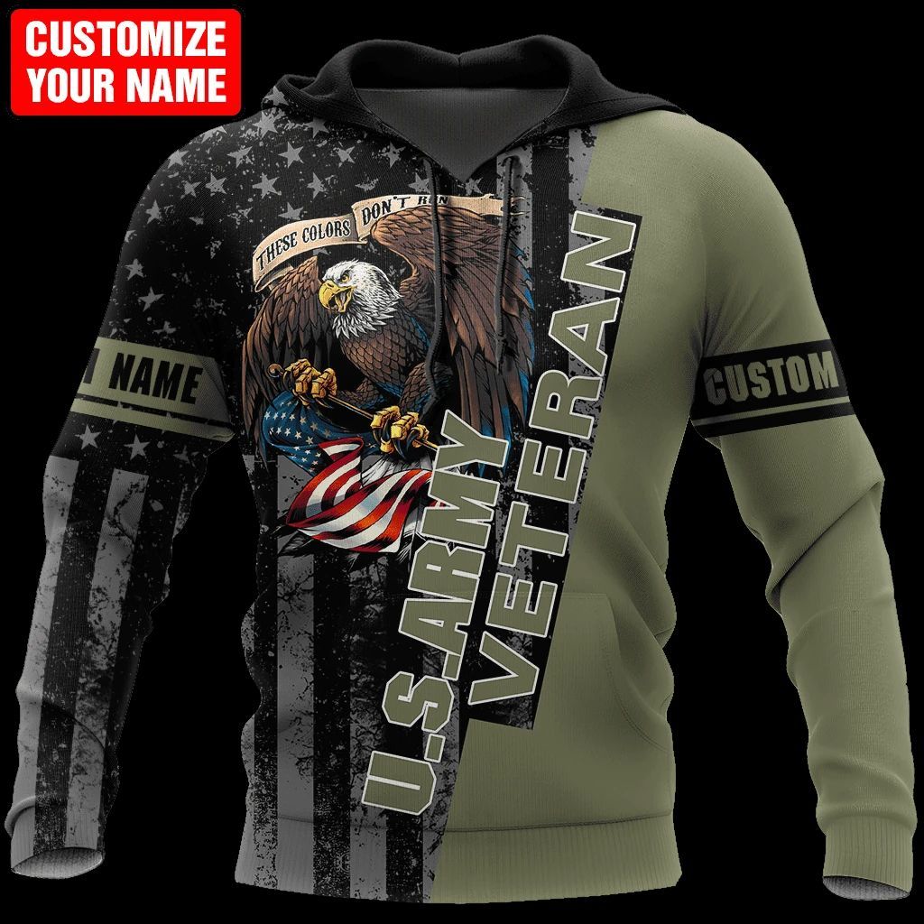 Custom Name Us Army Veteran Honor The Fallen 3D Printed Shirts Proud ...