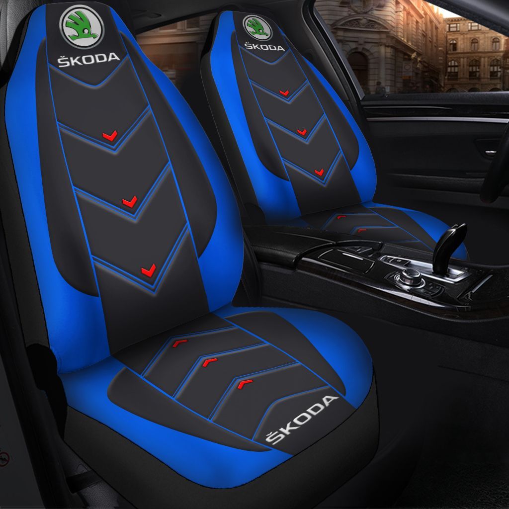 Skoda NTH-LT Car Seat Cover (Set of 2) Ver 1 (Blue)