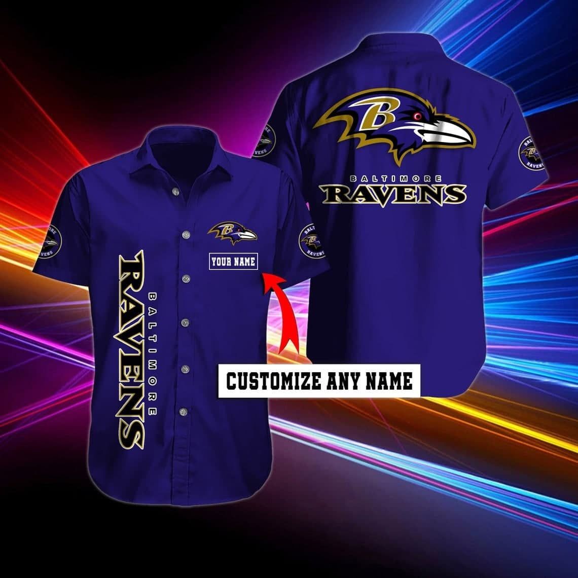 Baltimore Ravens Nfl Hawaiian Summer Shirt, Baltimore Ravens  Summer Shirt,  Baltimore Ravens Nfl Fan Hawaiian Shirt Short K96N22