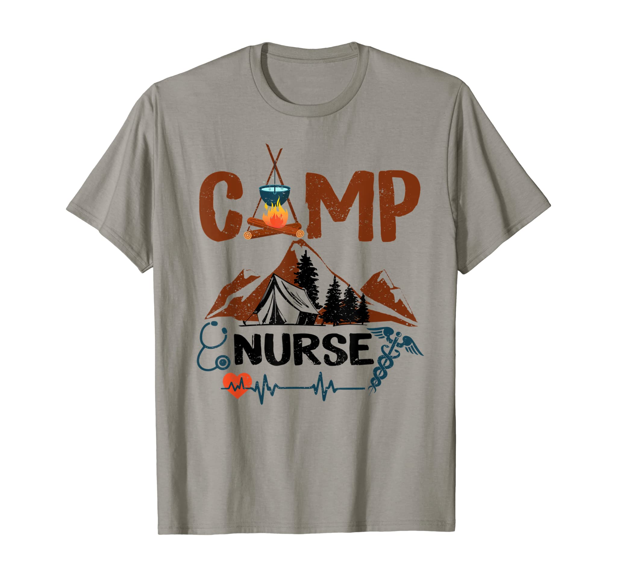 Funny TShirt For Summer Camp Nurse Nursing Camping RN Gifts T-Shirt