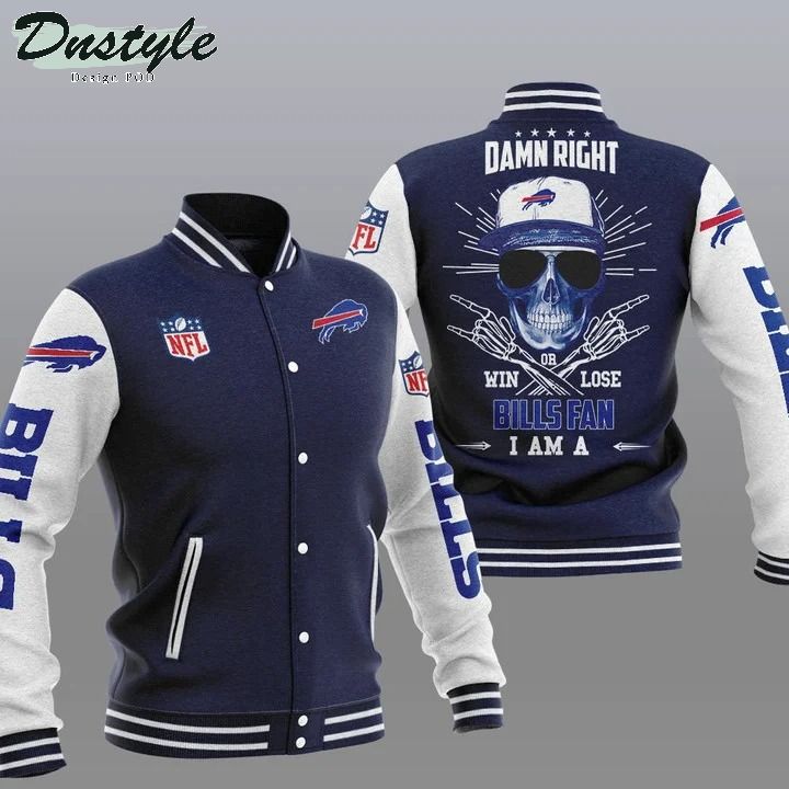 Buffalo Bills Dark Blue Damn Right Baseball Jacket