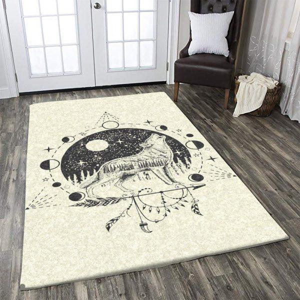 Wolf Art Home Decor Rectangle Area Rug 43