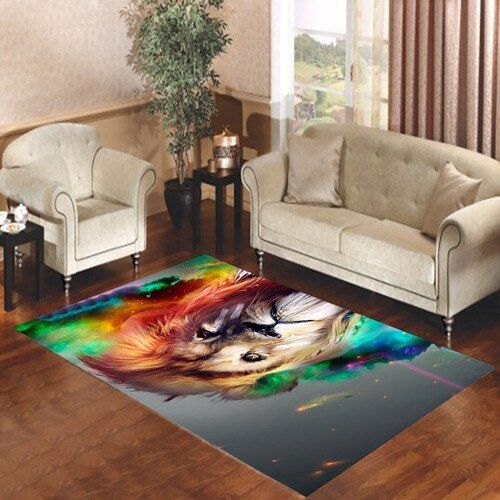 Colorful Lion Art Animal Living Room Carpet Rugs