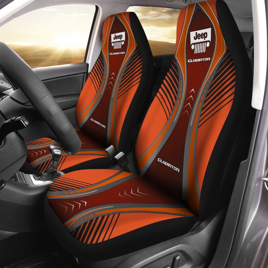 Jeep Gladiator Lph-Ht Car Seat Cover (Set Of 2) Ver3 (Dark Orange)