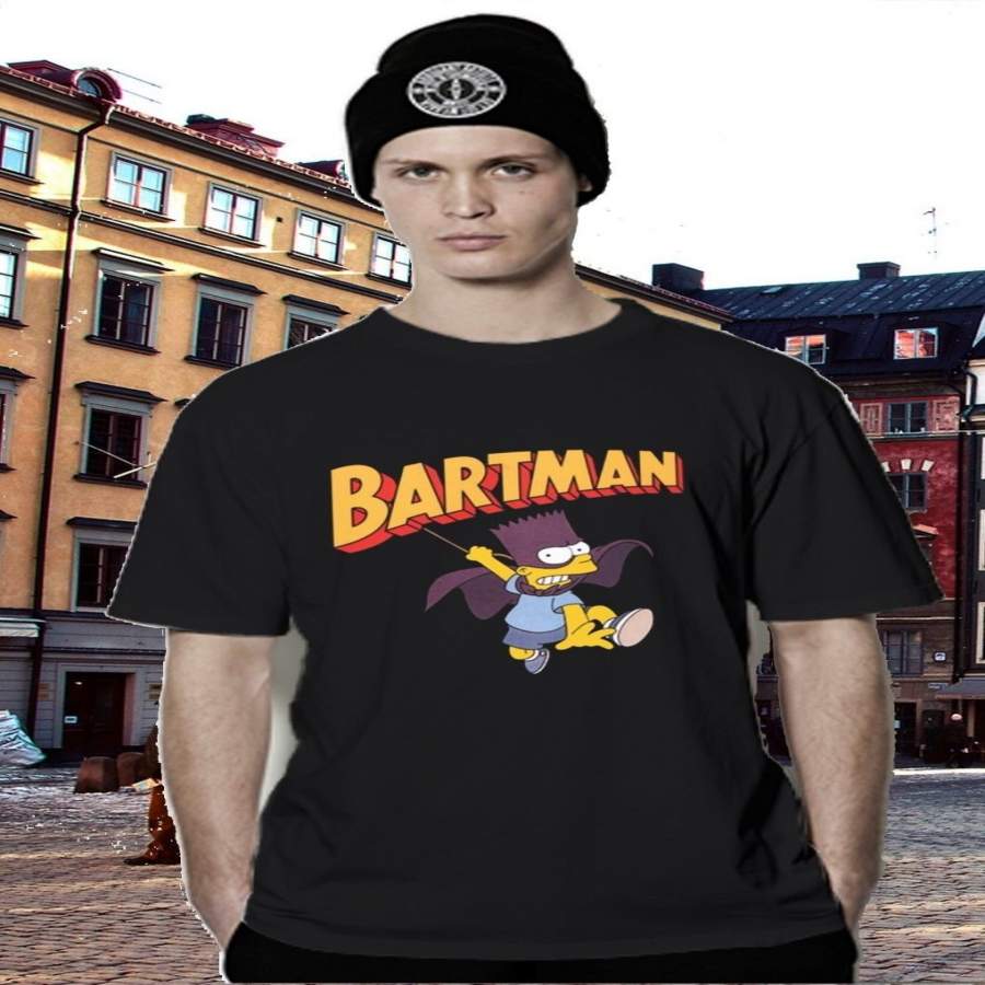 High Quality Summer Short Sleeve Tshirt Bartman Cartoon Vintage T Shirt