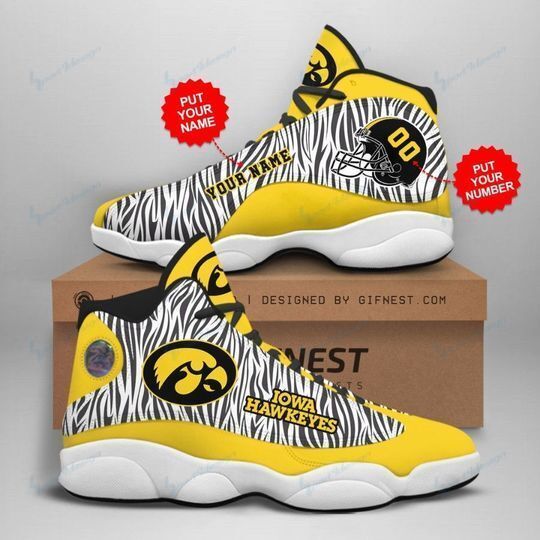 Iowa Hawkeyes Personalized AJD13 Sneakers 1001