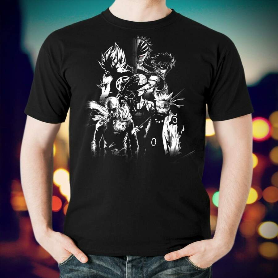Dragon Ball One Piece One Punch Naruto Fairy Tail Classic Anime T Shirt