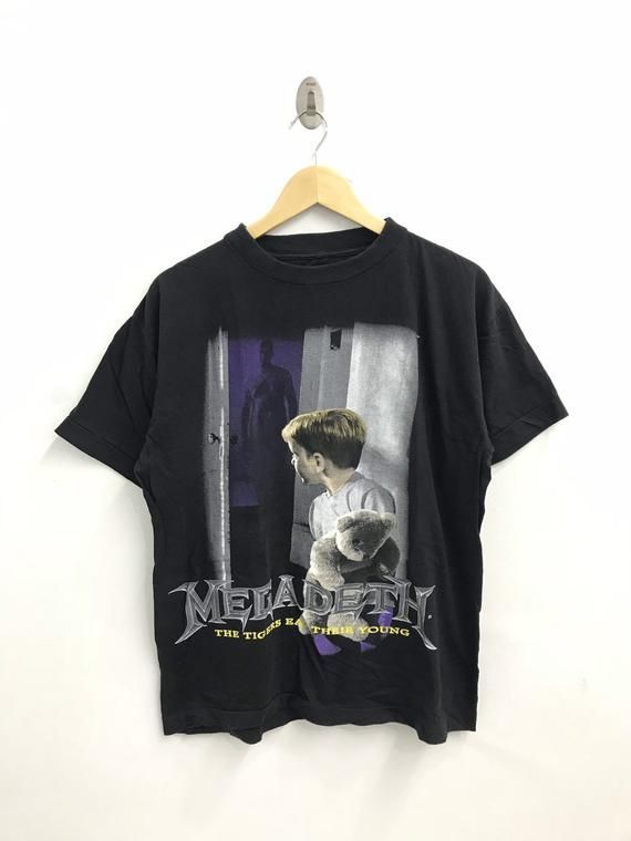 Vintage 1994 Megadeth The Tiger Eats Their Young Promo Album Tour Heavy Metal Shirt