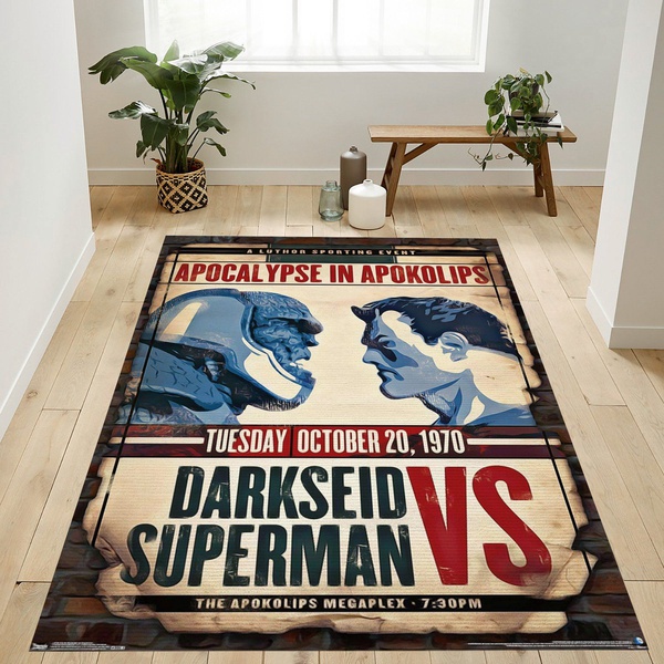 Dc Comics Darkside Vs Superman Rug Bedroom Rug Home US Decor