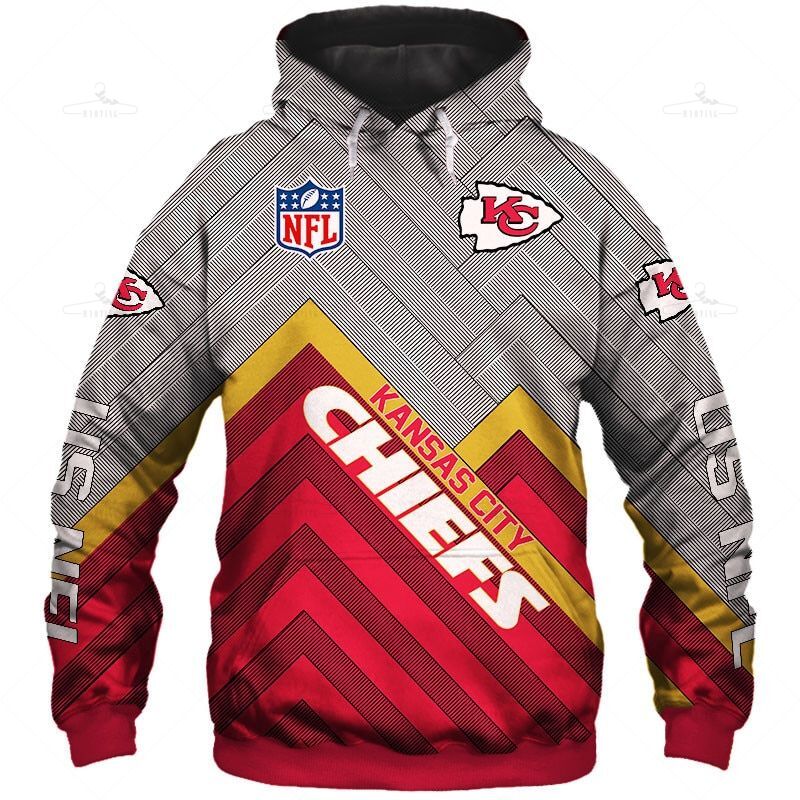 Kansas City Chiefs Hoodie 3D  Long Sweatshirt Pullover Size S-5Xl