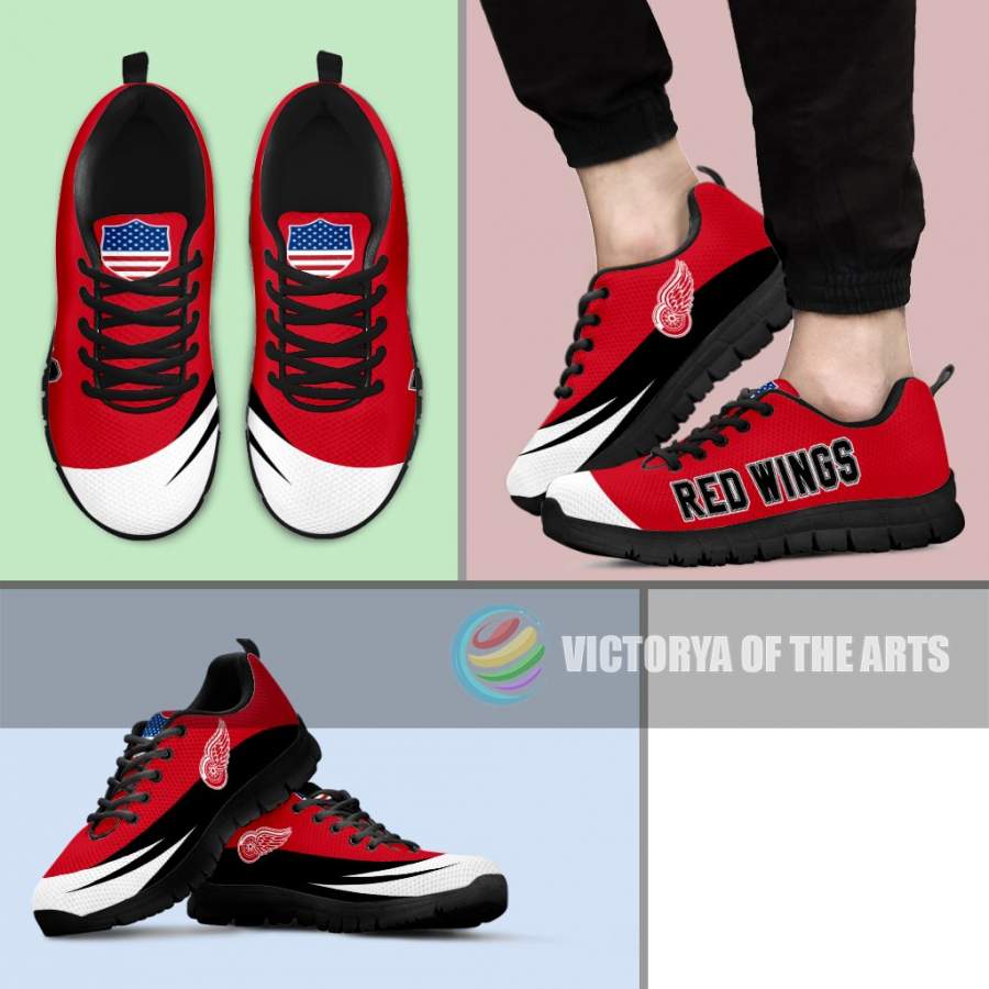 Awesome Gift Logo Detroit Red Wings Sneakers