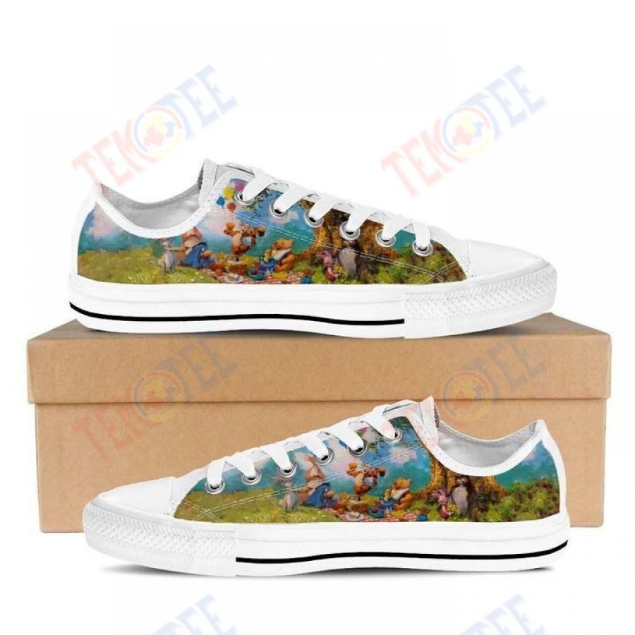 Mens Womens Winnie The Pooh Low Top Shoes Custom Print Footwear Converse Sneakers TMT498