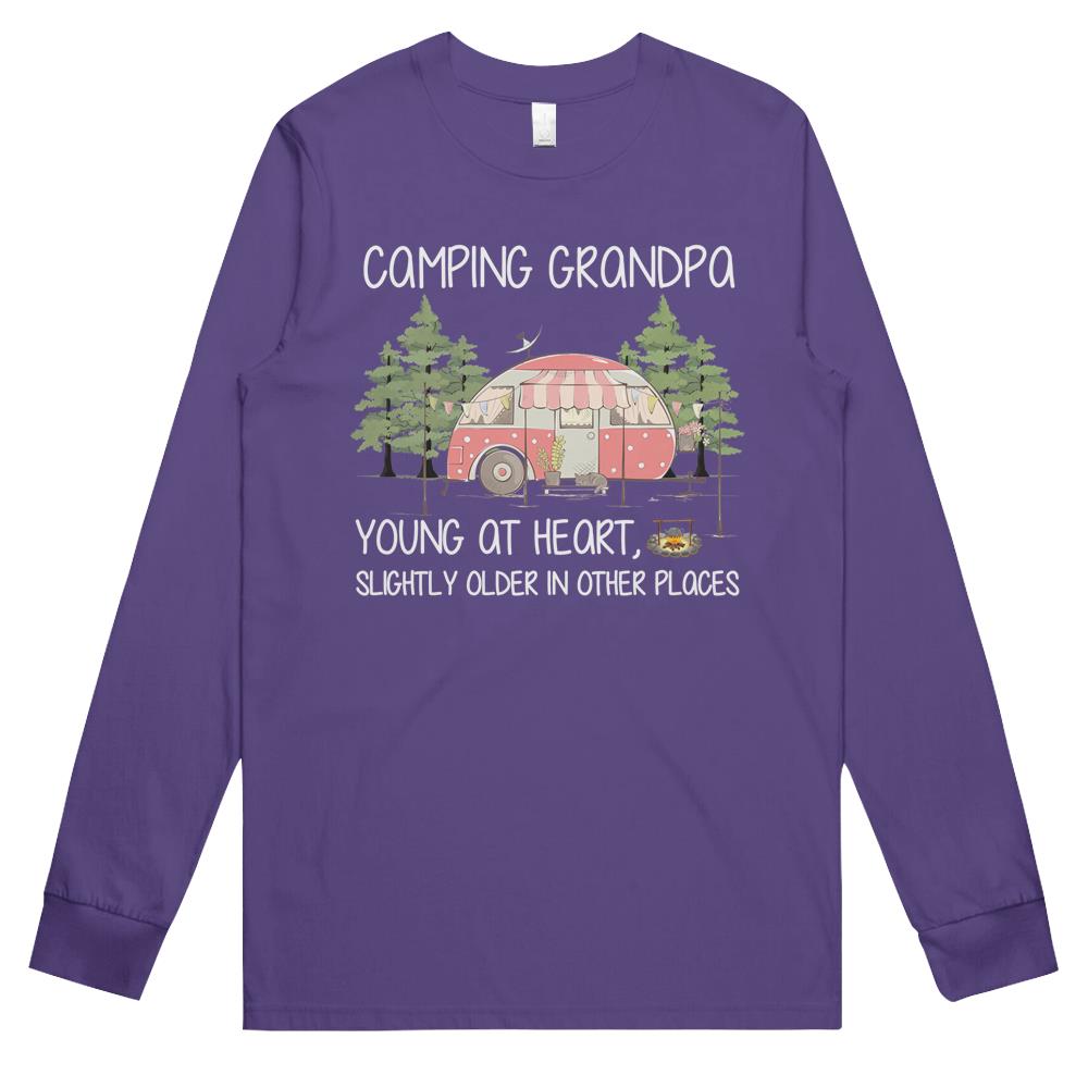 Camping Grandpa Matching Camp Family Camper Cool Vintage Long Sleeve T Shirts