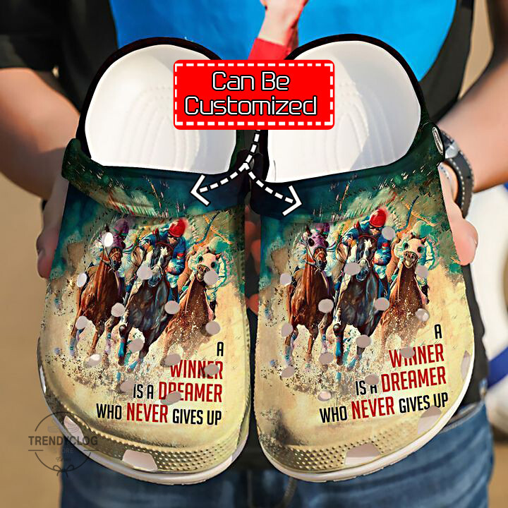 Racing Crocs – Barrel Racing Never Give Up Clog Shoes