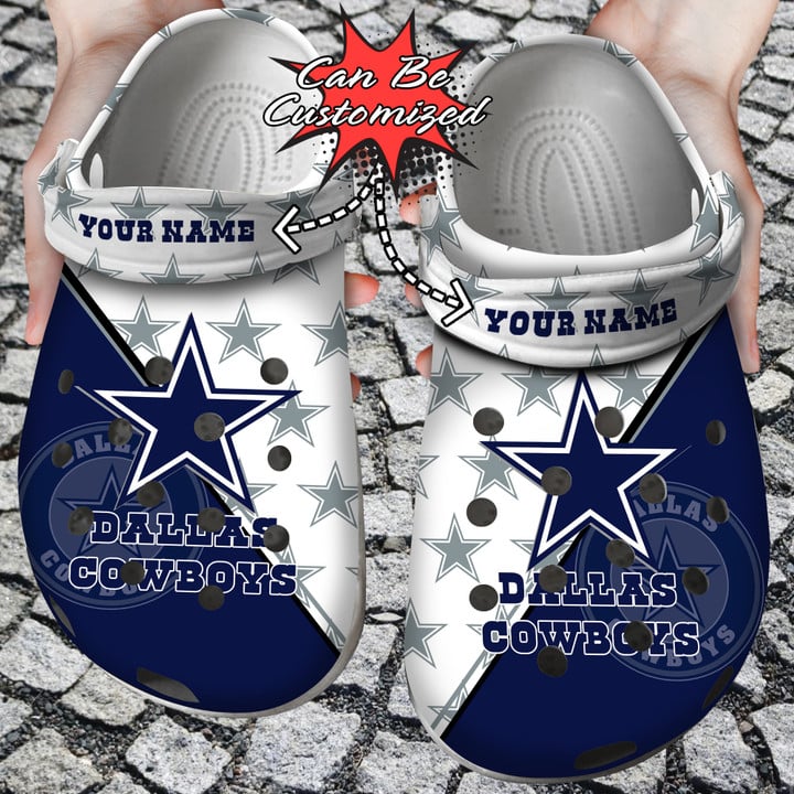 Football Crocs – Personalized Dallas Cowboys Team Pattern Clog Shoes