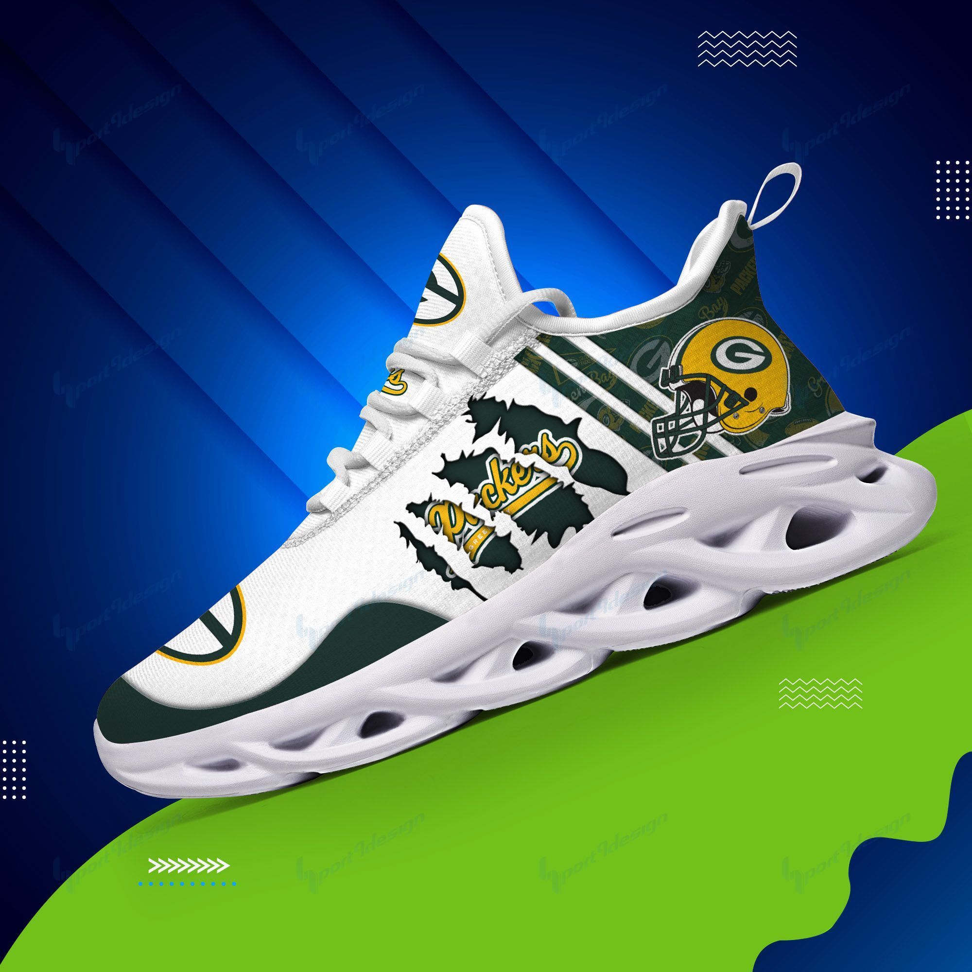 Green Bay Packers Yezy Running Sneakers 172