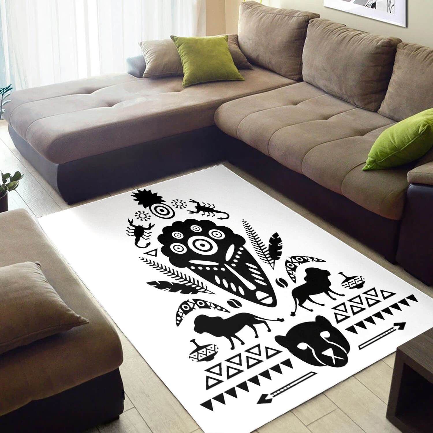 Modern African Rug Cool Black History Month Animals African Carpet African Living Room Decor Bps3036