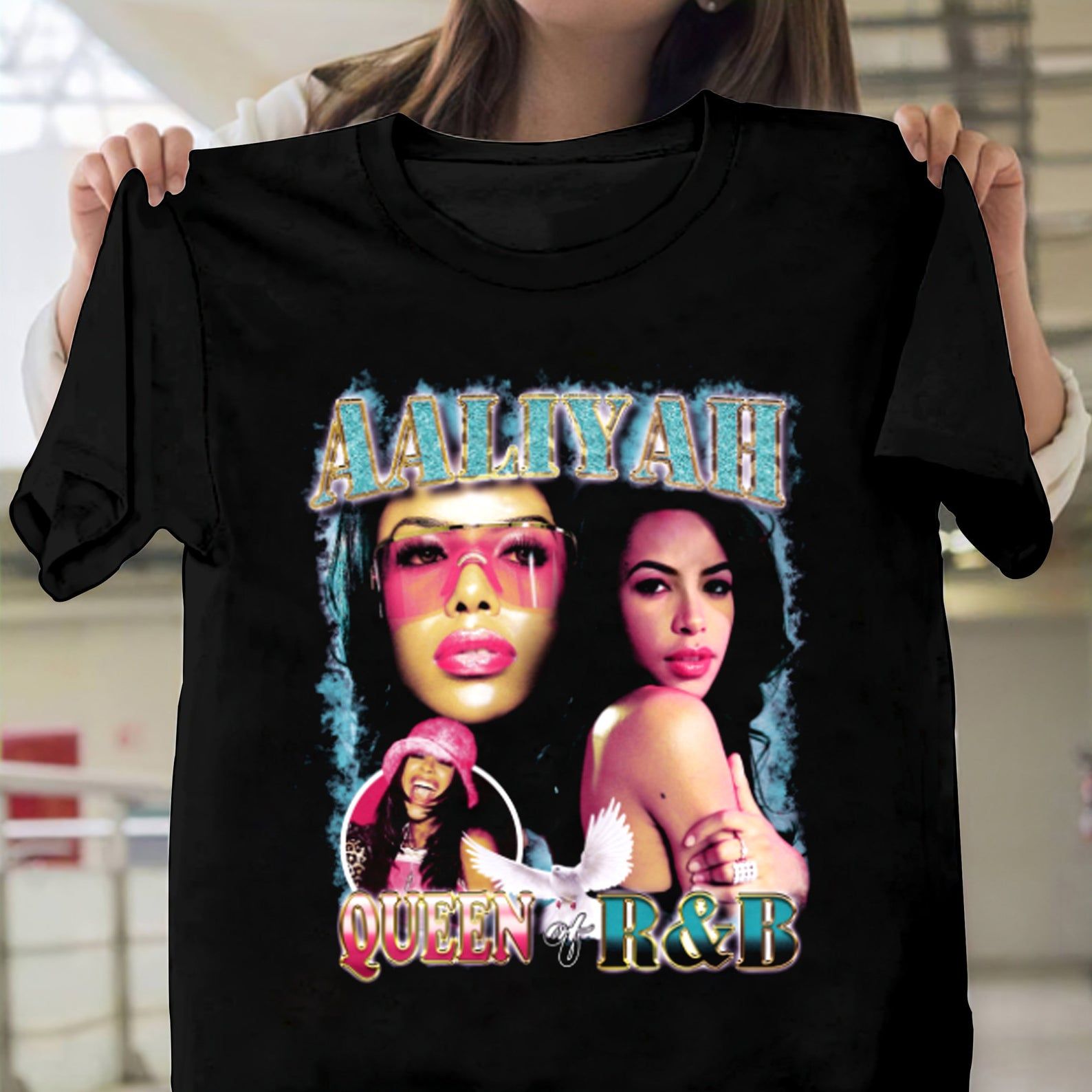 Aaliyah Vintage 90’s Inspired T-shirt Unisex S-5 Aaliyah Shirt Gift For Fan Aaliyah Queen Of Rb Rnb Shirt Rapper Shirt Music Shirt