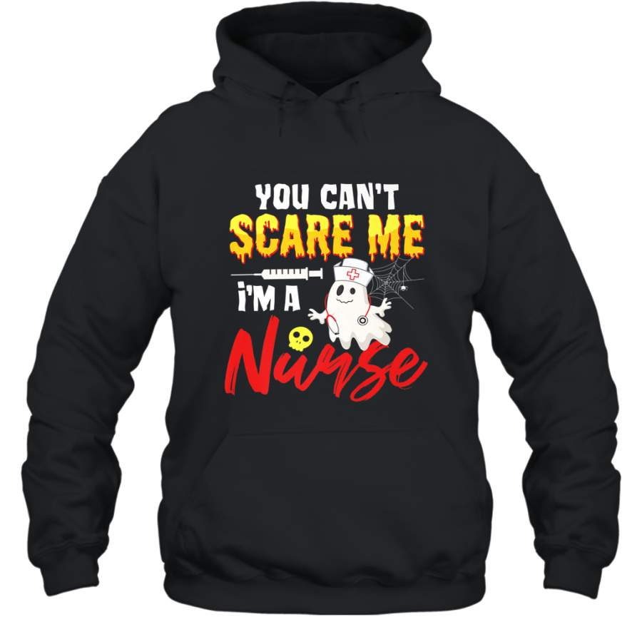 You Can’t Scare Me I’m A Nurse Funny Halloween Witch Hat Hooded Sweatshirt