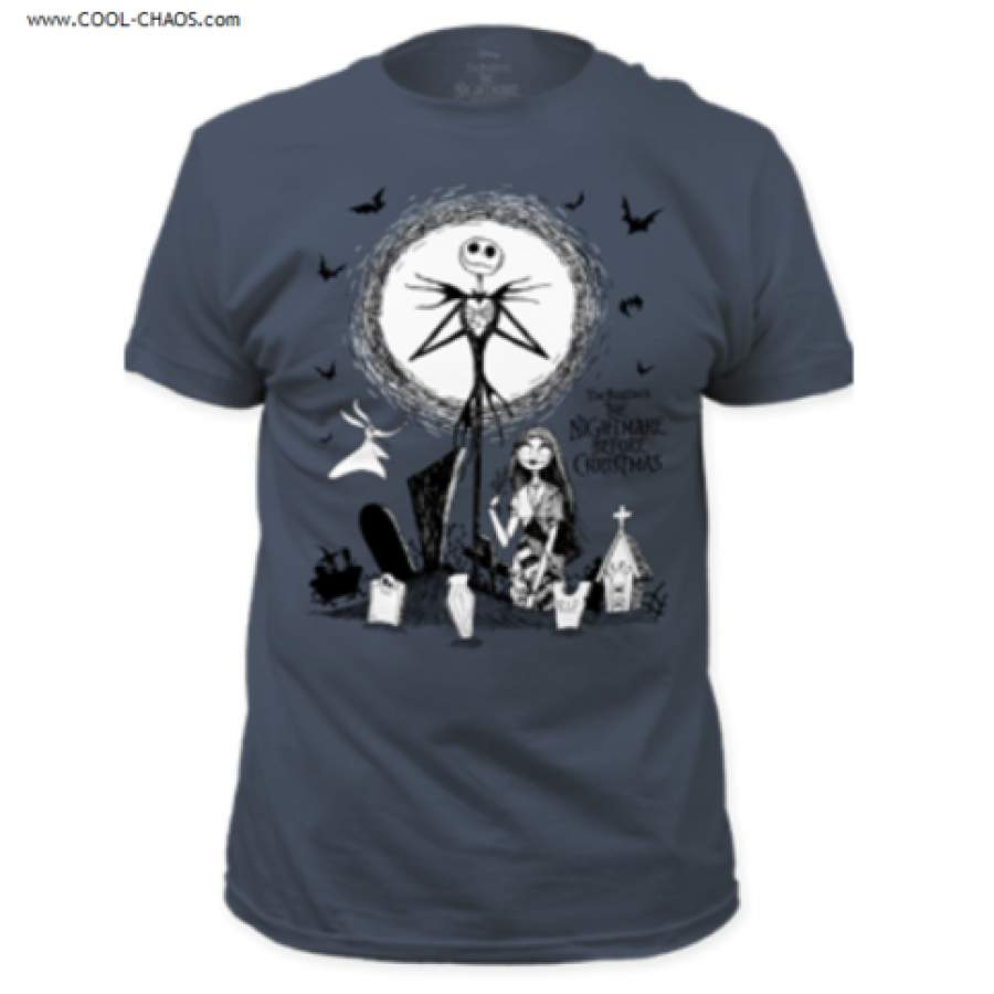 A nightmare before Christmas T-Shirt / Graveyard Jack & Sally Love Tee