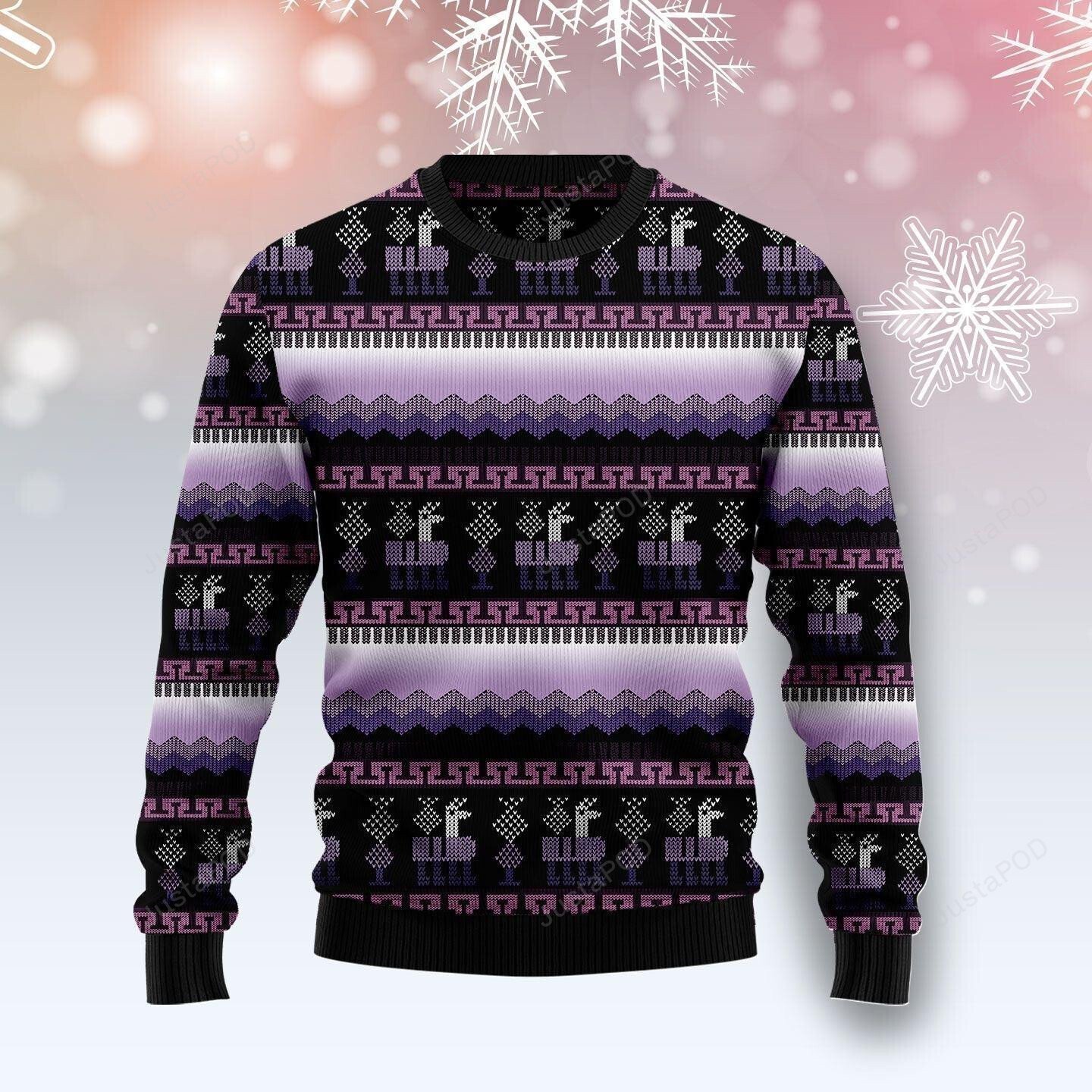 Alpaca Purple Ugly Christmas Sweater, Alpaca Purple 3D All Over Printed ...