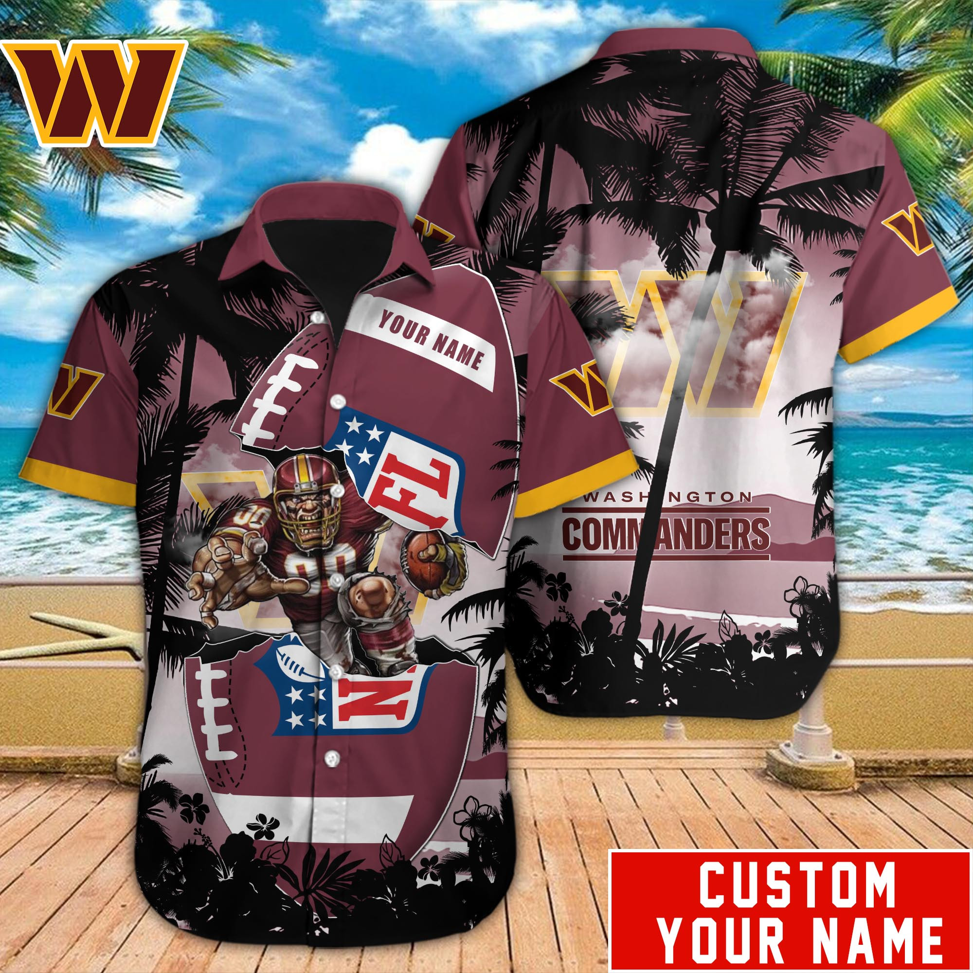 Washington Commanders Nfl-Hawaiian Shirt Custom M-40723