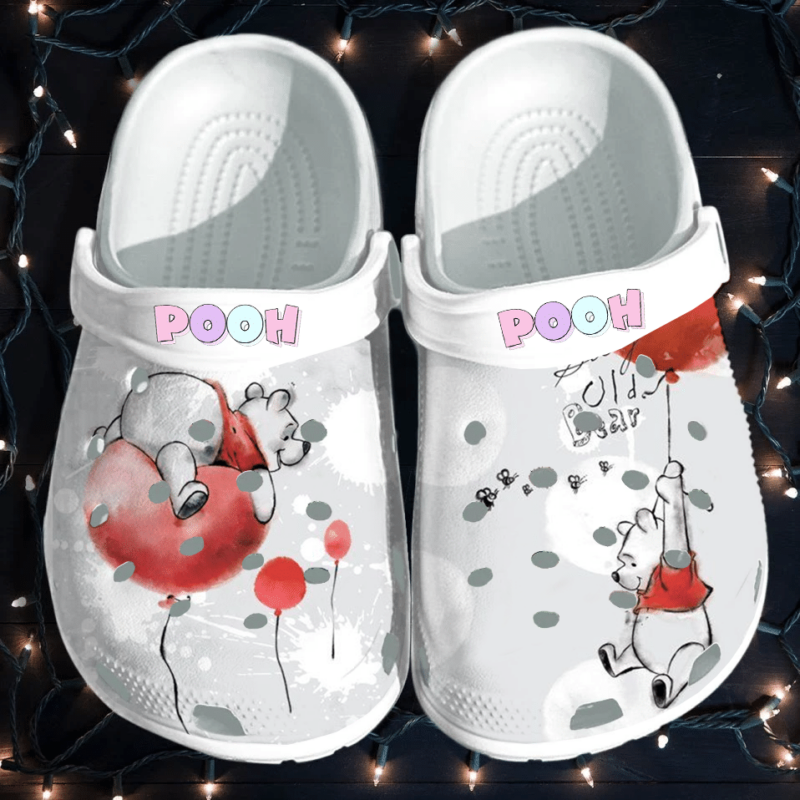 Waybackapparel Winnie The Pooh And Balloon 3D Crocband Clog