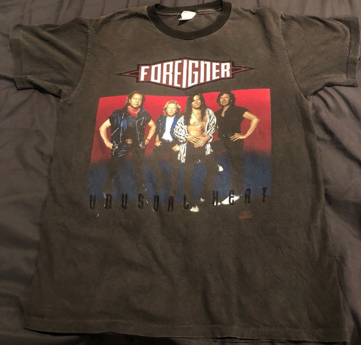 Vintage 1991 Foreigner Unusual Heat Tour Shirt