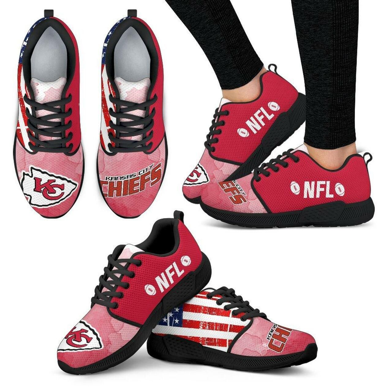 Kansas City Chiefs Sneakers Simple Fashion Shoes Athletic Sneaker Running Shoes For Men, Women Shoes14970