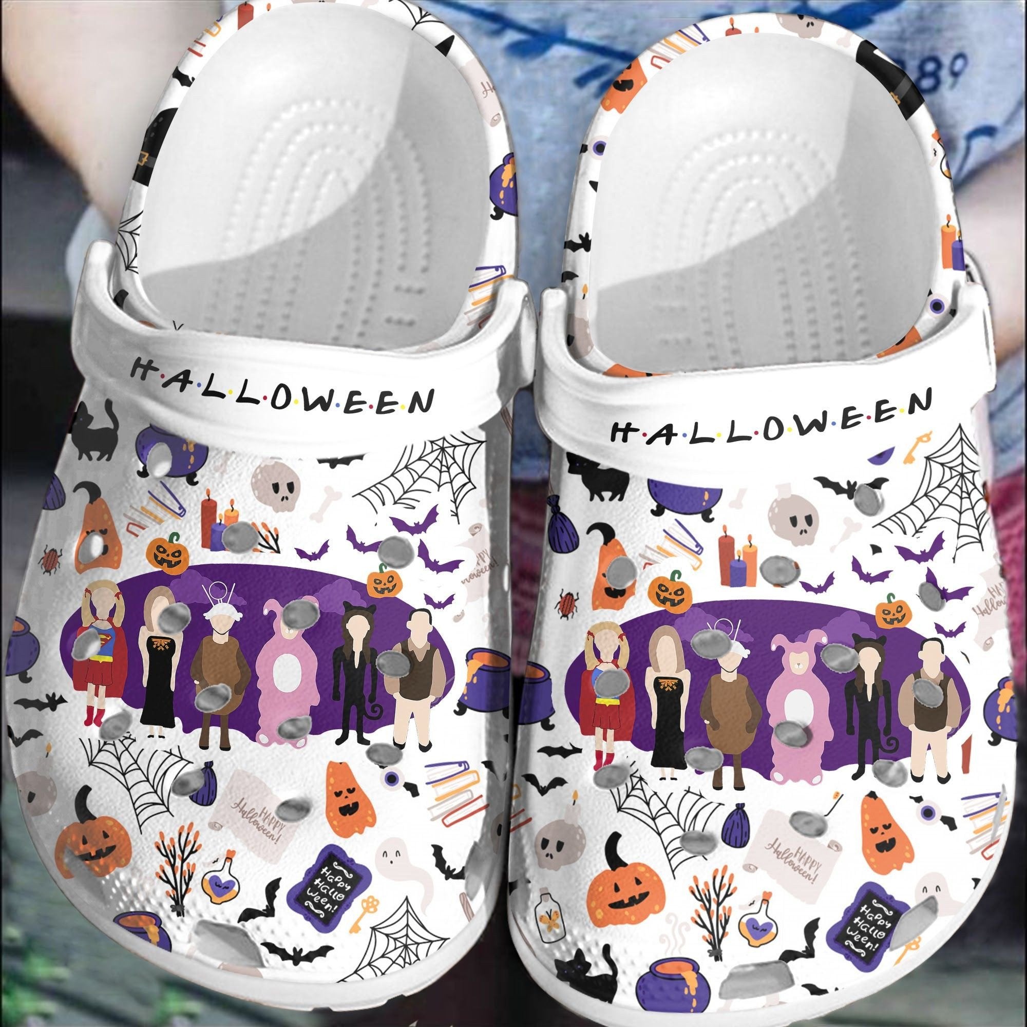 Halloween Characters Clog Crocband For Men And Women Rubber 3D Crocband Clog