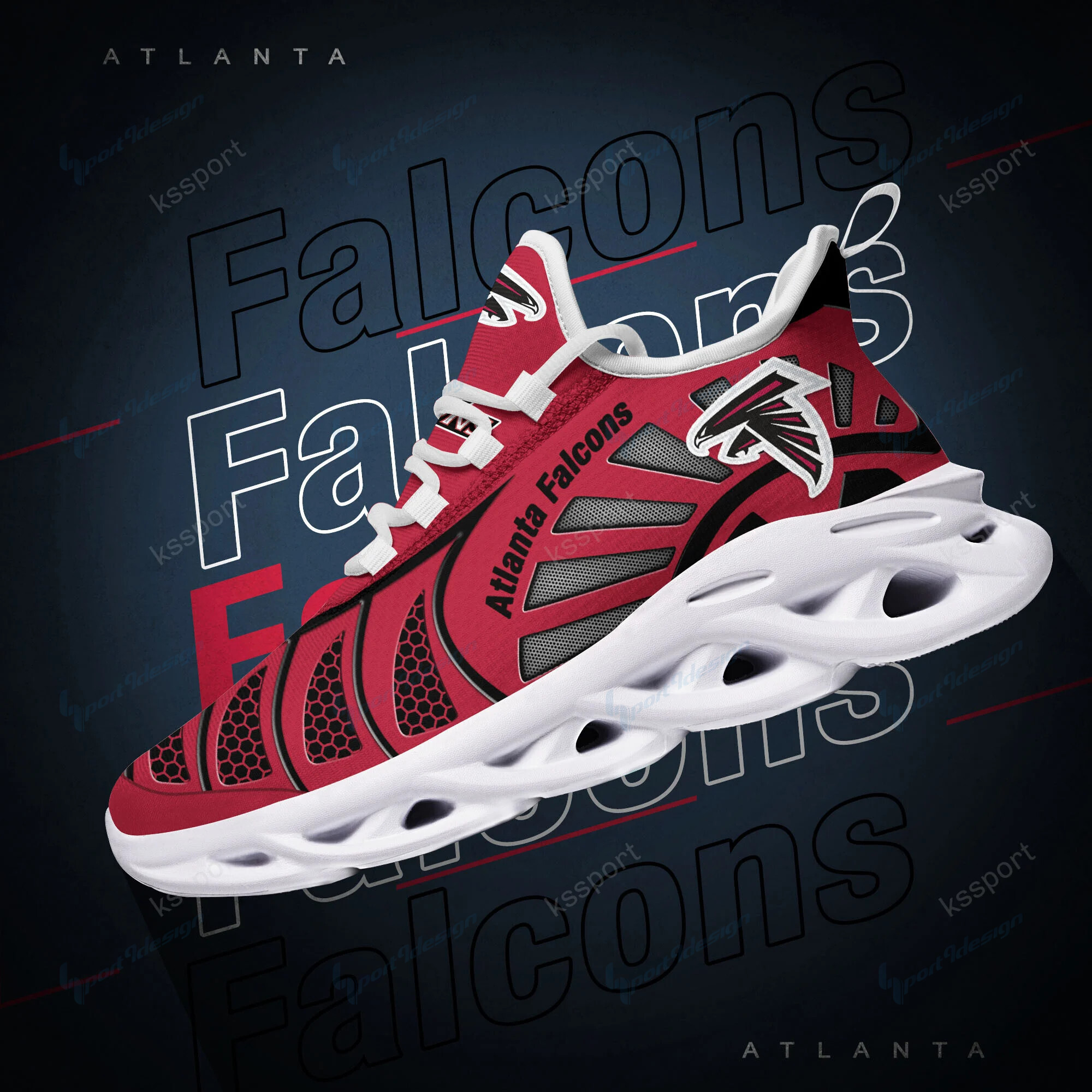 Atlanta Falcons Yezy Running Sneakers Bg986