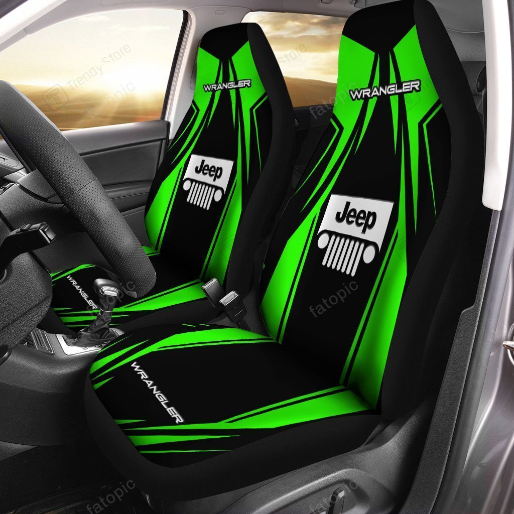 JEEP WRANGLER CAR SEAT COVER (SET OF 2) VER1 (GREEN)