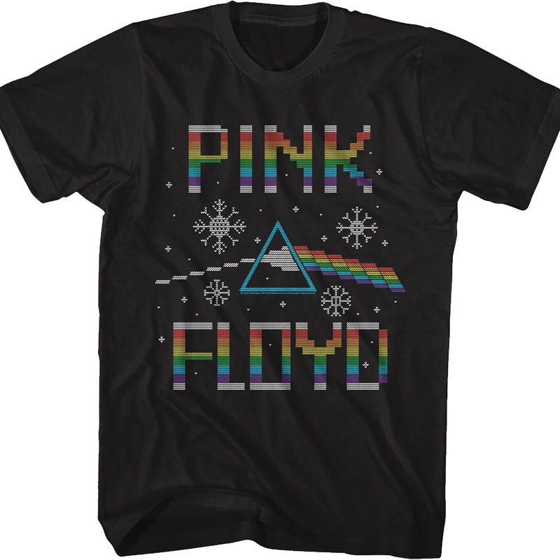 Dark Side Of The Moon Faux Ugly Christmas Sweater Pink Floyd T-Shirt