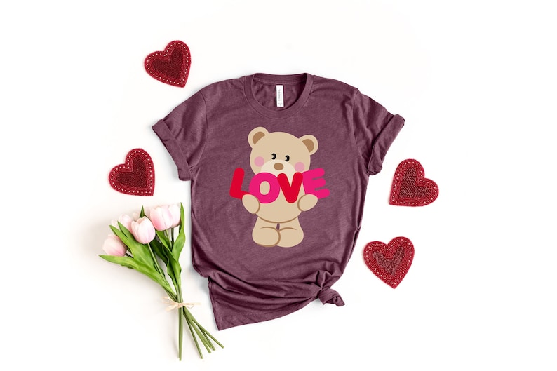 Love Bear Shirt Valentines Bear Shirt, Valentines LOVE Lip Shirt, XOXO Shirt, LOVE Valentines Y’All  Shirt, Cute Valentines Day Shirt