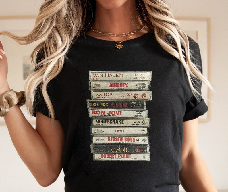80S Rock Cassettes, Mix Tape, Vintage, Retro, Classic Rock, Old School, Party, Rock Band, Music Shirt, Music Gift, 80S, Fun Shirt, 80S Music