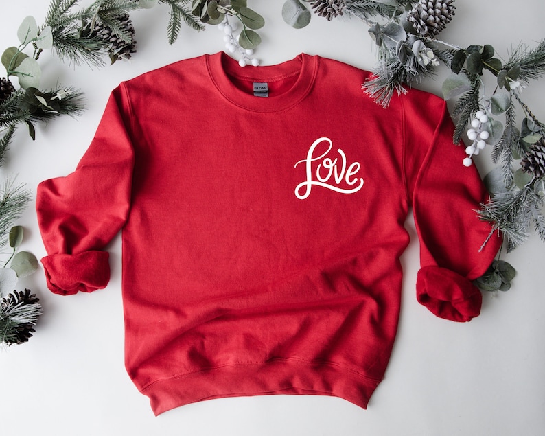 Valentine’s Sweatshirt, Love Heart Sweatshirt, Heart Arm Patches, Cute Valentine’s Sweater, Teacher Valentine’s Shirt, Mom Valentine’s