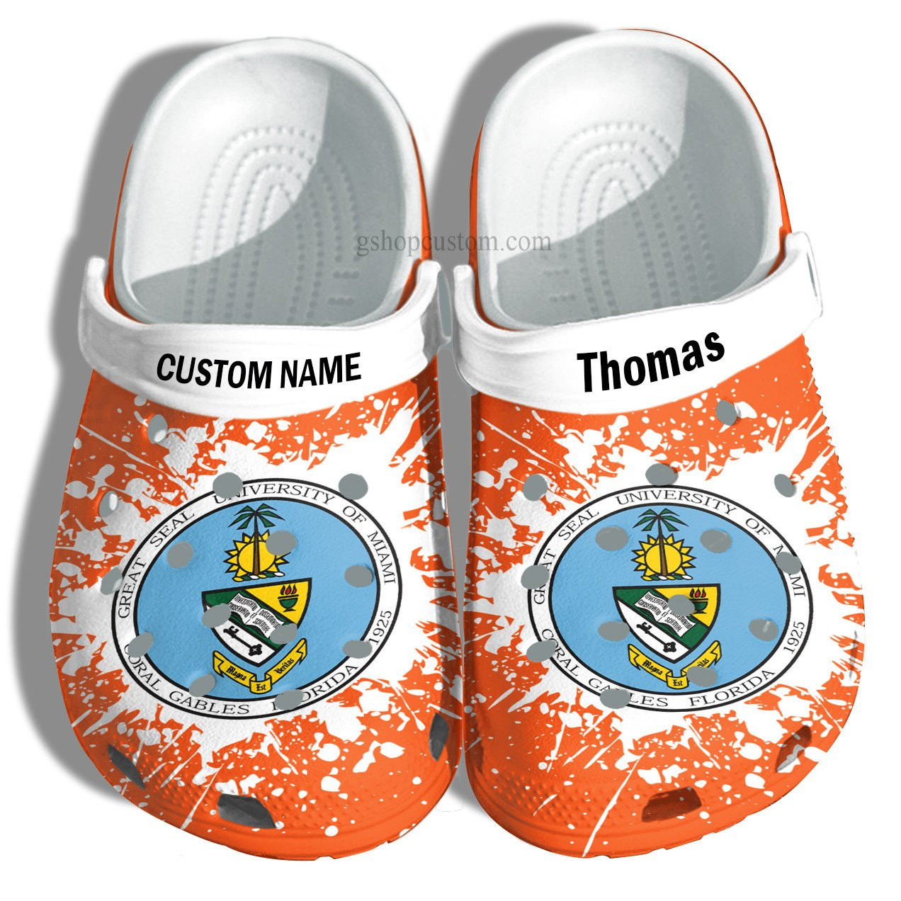 University Of Miami Graduation Gifts Croc Shoes Customize- Admission Gift Crocss Shoes