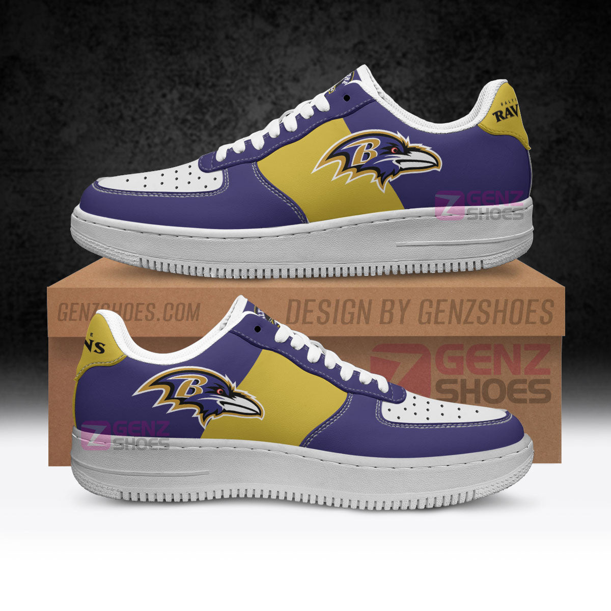 Baltimore Ravens Air Sneakers Nfl Custom Sports Shoes