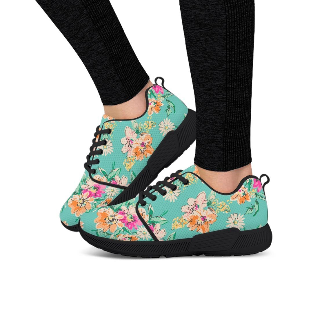 Vintage Pastel Floral Print Women’S Athletic Shoes